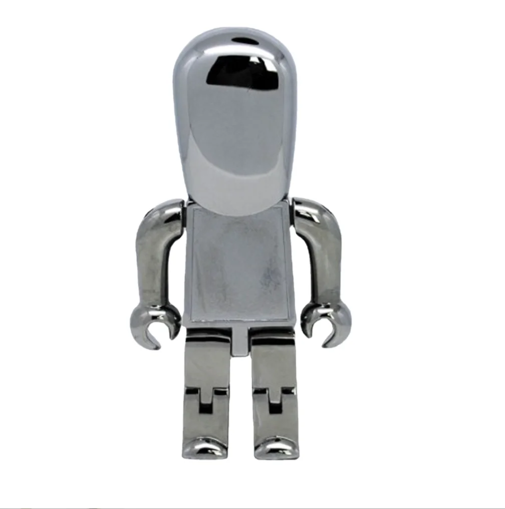 Gift Tin Box Packed Rosy Gold People USB Drive USB Stick 4gb 8gb 16gb 32gb 64gb, Robot pen drive, robot USB key