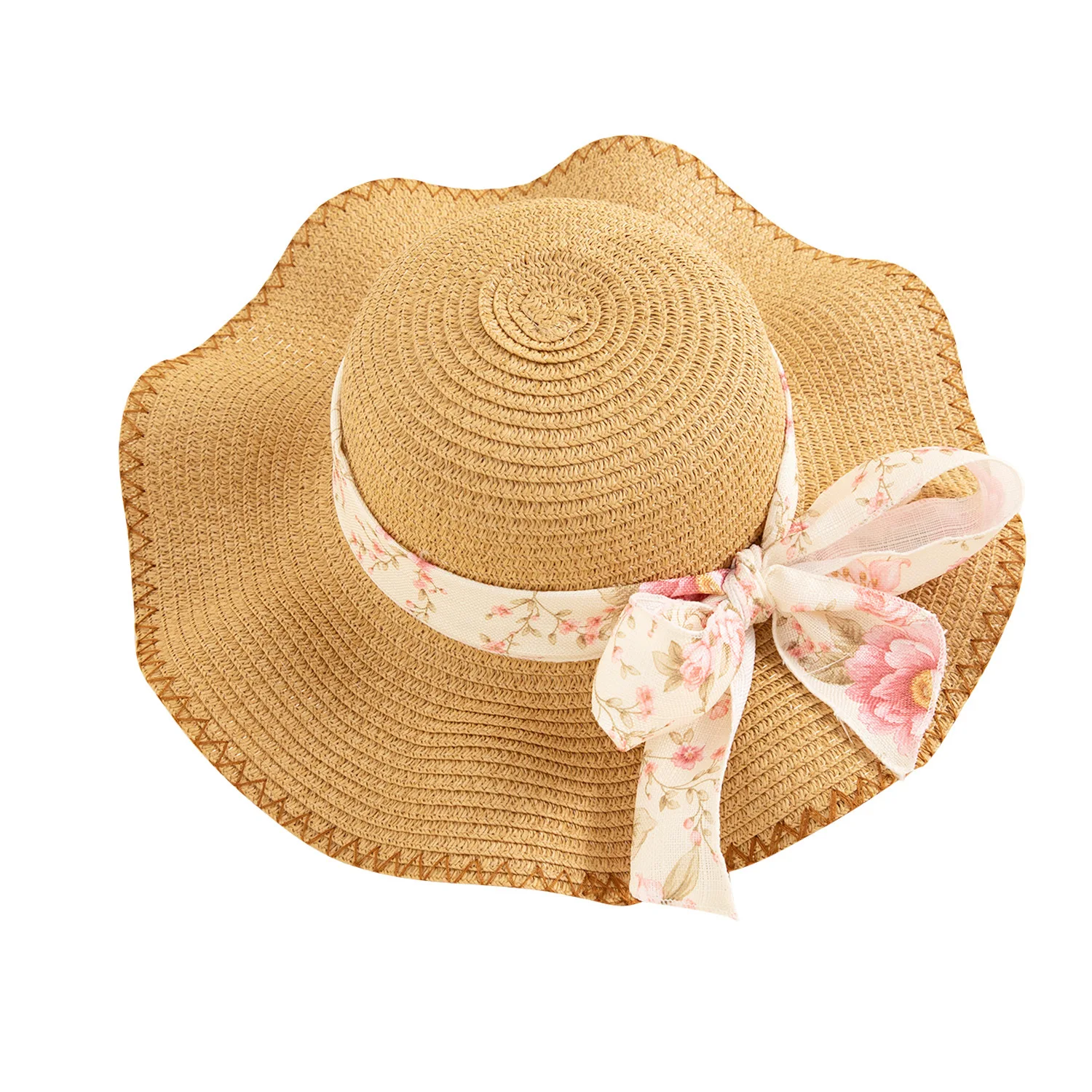 custom wholesale High quality children girls out door travel straw hat cute hat sunhat baby kids hats