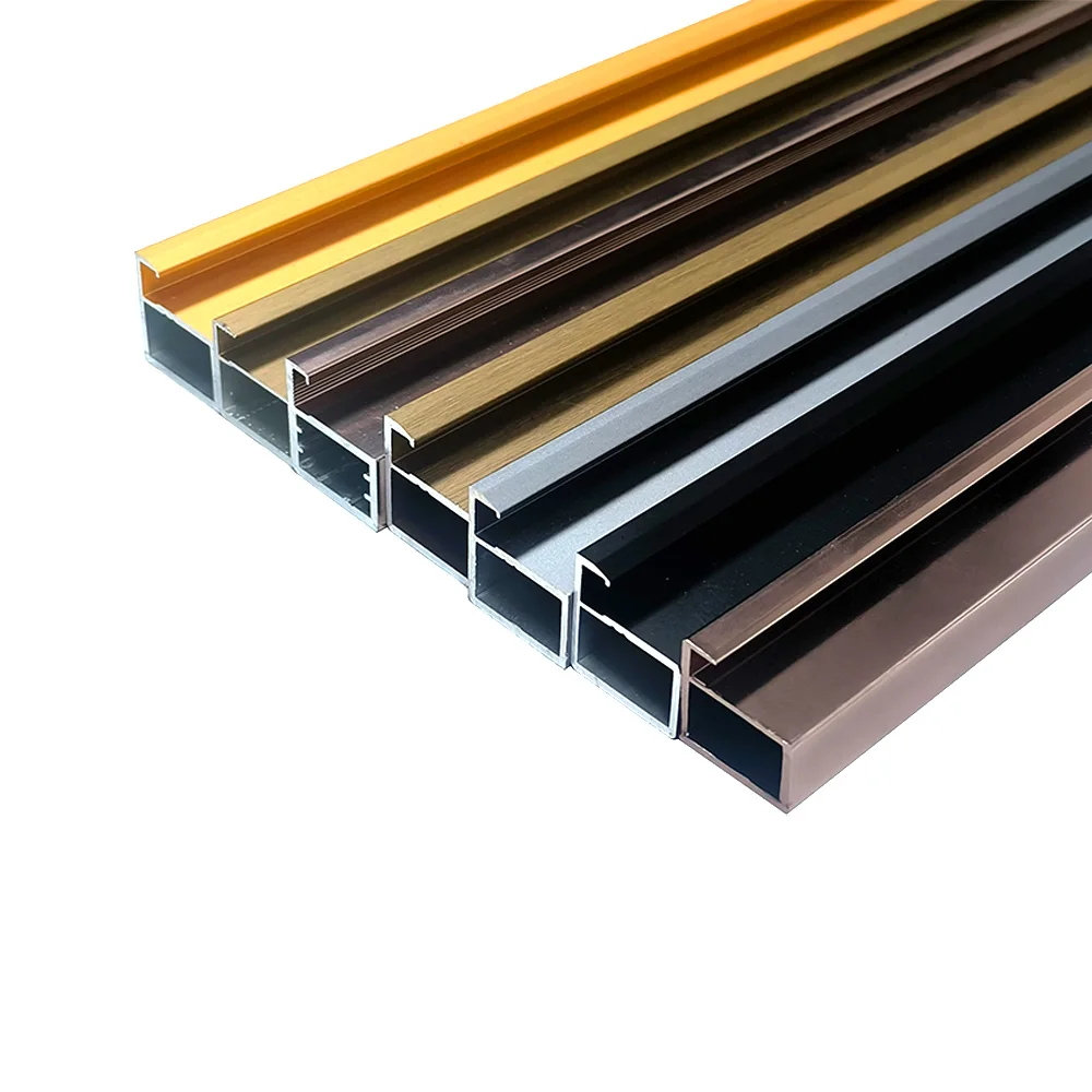Minimalist metal aluminum profile frame decoration glass material aluminum extruded profile