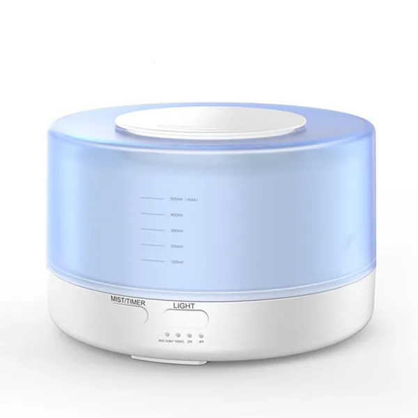 China Factory Supply Remote Control 500ml Ultrasonic Essential Oil Diffuser With High Quality Wireless LED  Humidifier