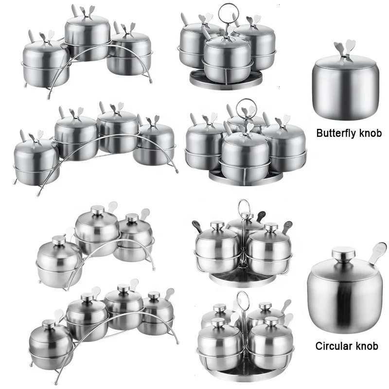 Набор кухонных контейнеров для специй из нержавеющей