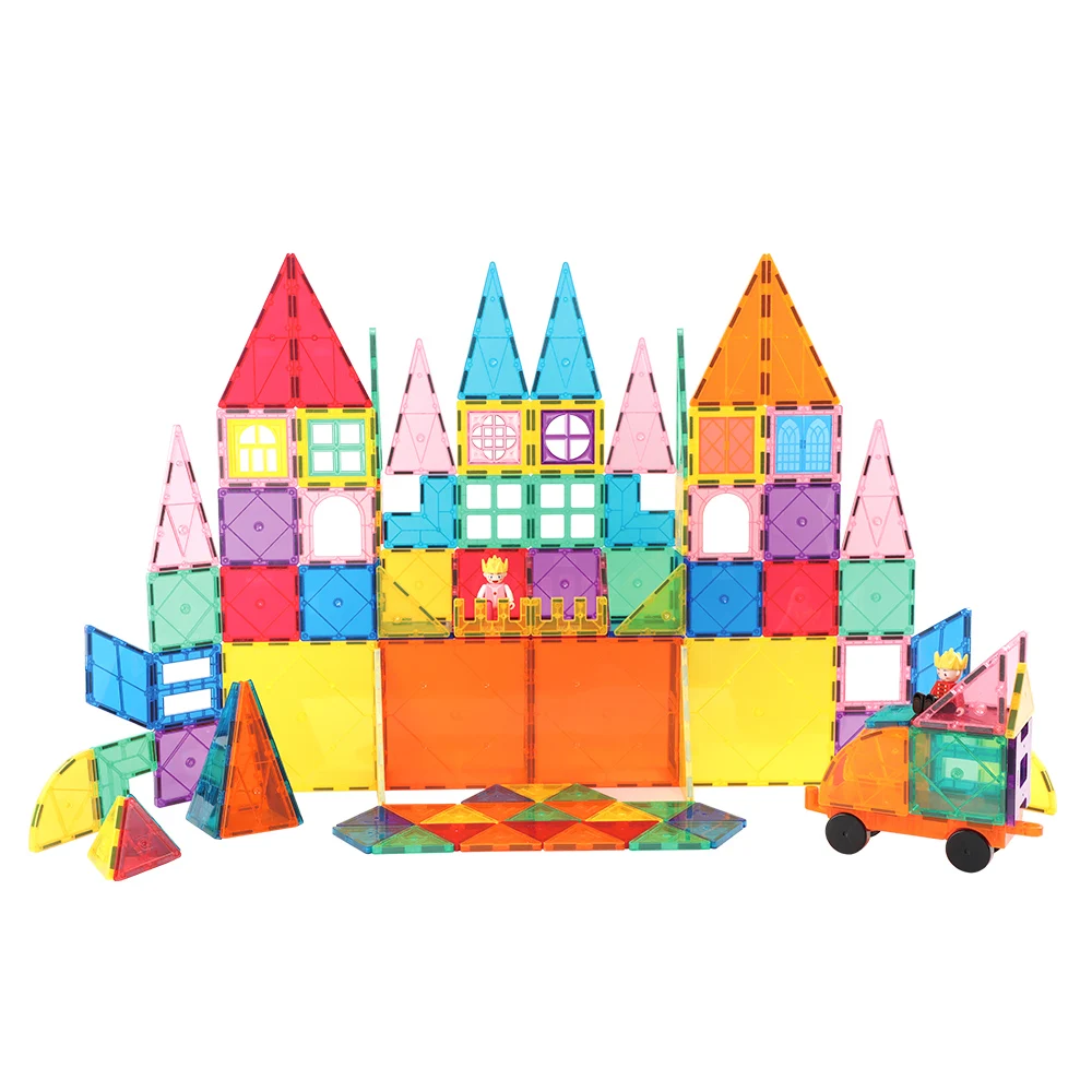 KEBO Hot Sale 150 pcs 2024 New OEM ODM custom  color construction set Magnetic Toys construction building blocks tiles for kids