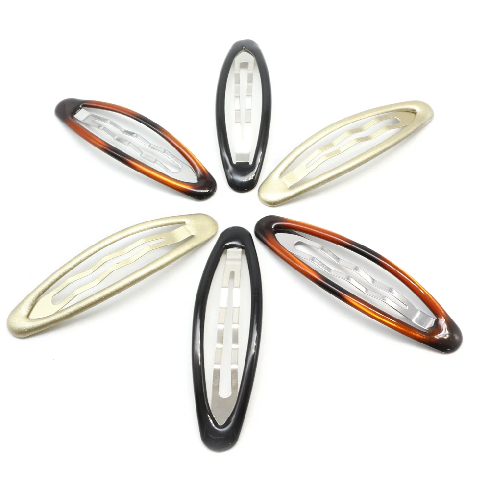 
Lirong 6Pcs Epoxy Snap Hair Grips Metal Hair Clips Hair Accessories For Girls Three Color Mixed(Black/Blonde/Tortoise) 