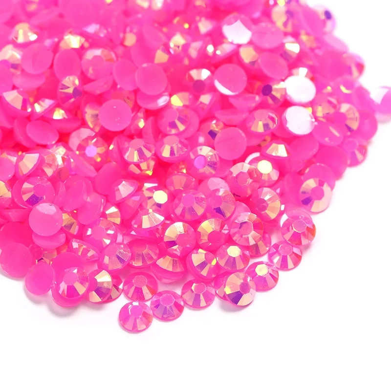 High Quality Jelly AB FlatBack Rhinestones Resin Flat back Rhinestone Bulk for DIY Gift Mugs