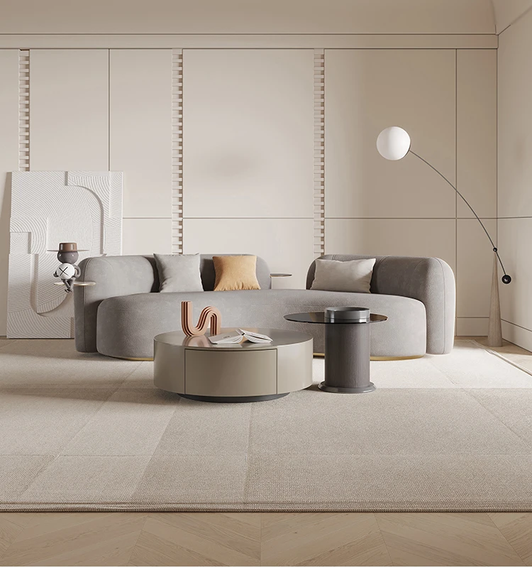 European Modern Round Fabric Sofa Velvet Couch Soft Curved Sofas Custom Sofa Wholesale