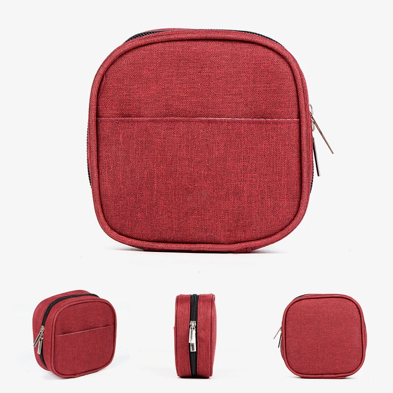 New Arrival Multi-function Carry Earphone Case Household Travel Headphone Storage With Zipper Mini
