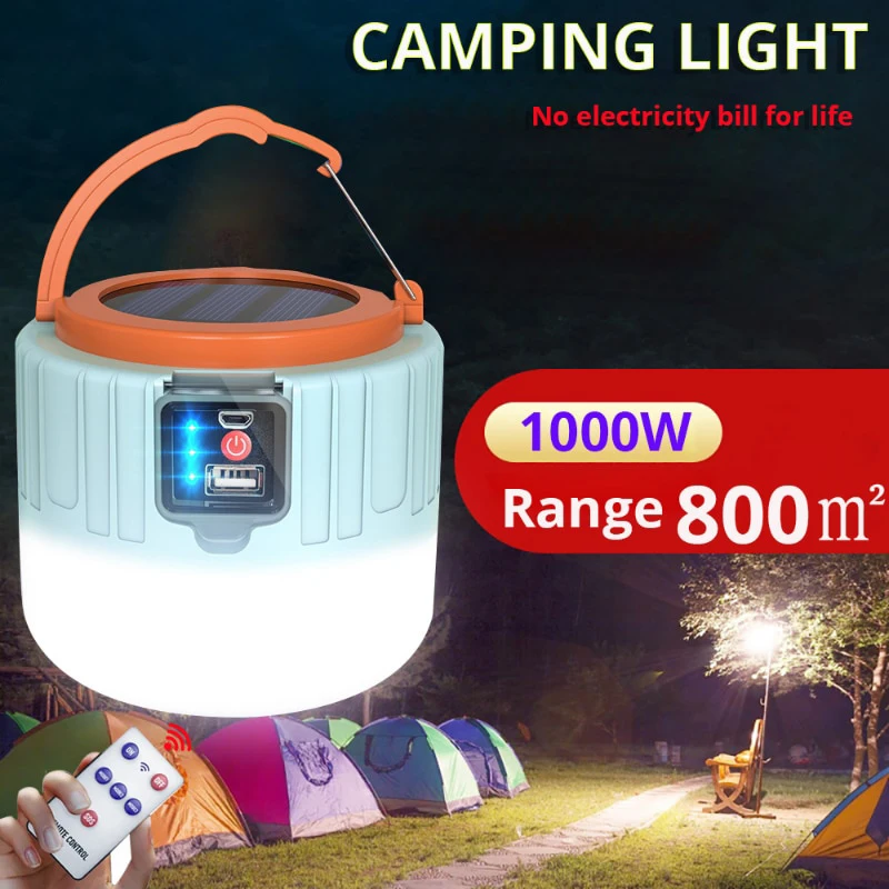 Bulb portable emergency light Bombillas Charging repair solar work light barbecue led camping lamp