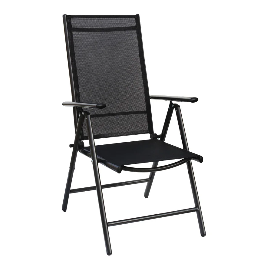 7 Position Folding Chair Outdoor Aluminum Tube Frame Beach Folding Lounge Chair Sunbed Customized Sun Modern Furniture