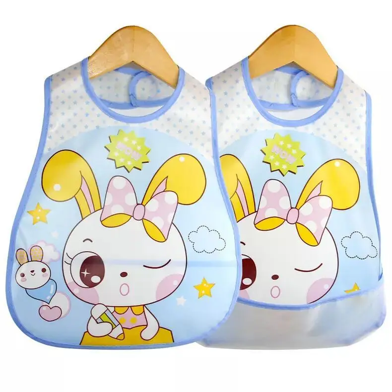 Waterproof baby drool bib Peva bib Colorful animal print baby drool bib