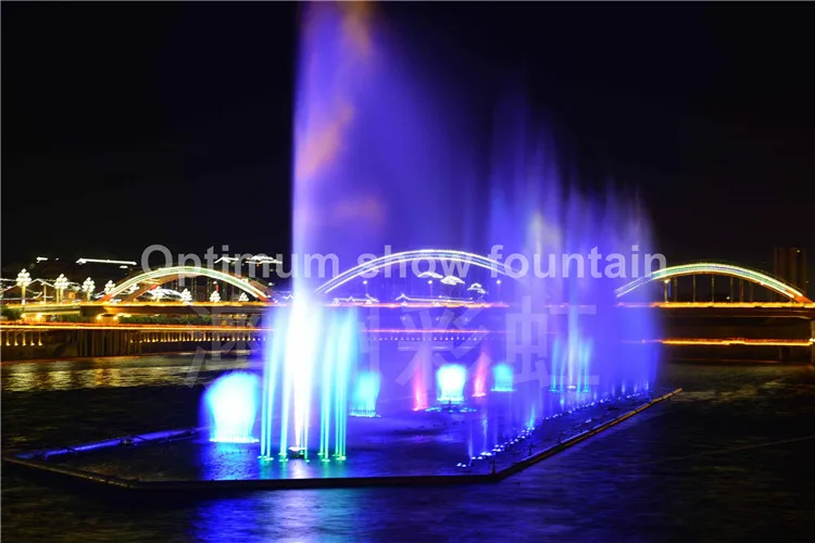 
Free Design Outdoor Modern Style Led Lighted Floating Dancing Music Water Fountain Show 