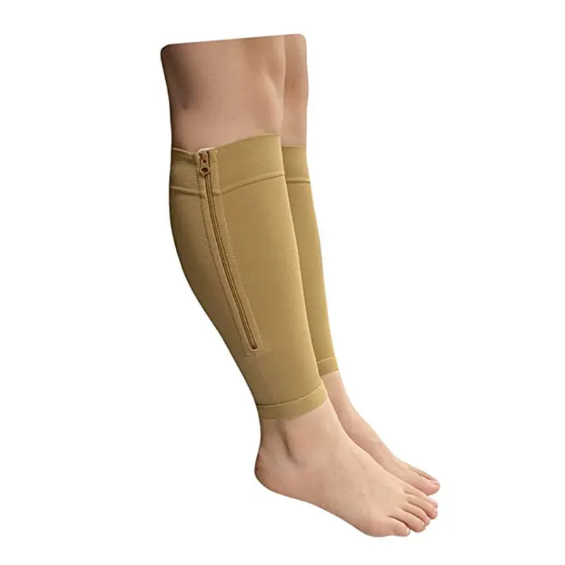 24 Years Factory 10 Sizes Slimmer Calf Shapers Compression No Foot Socks Leg Sleeve with Zipper for Women Men