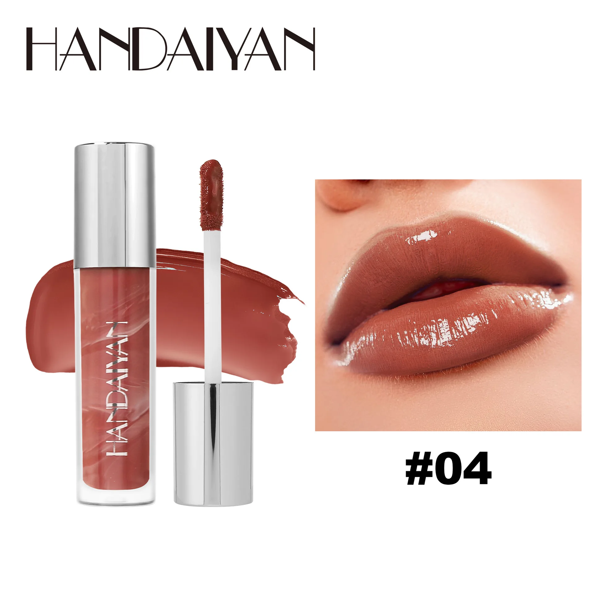 Marble mirror natural three-dimensional Paint light soft mist easycolor lip glaze Moisturizes lips without fading gloss lipstick