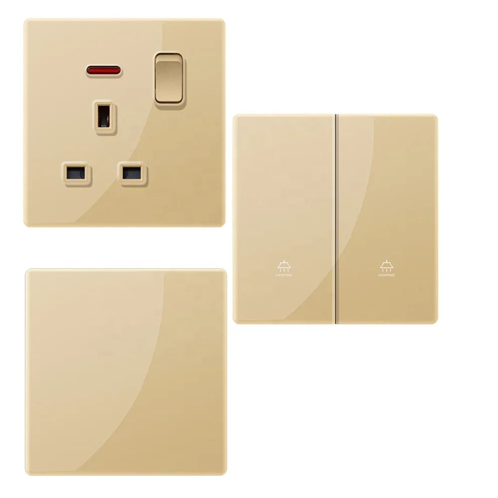 China Factory OEM High Quality Glass Panel Ultra Thin New Design Wall Switch And Socket