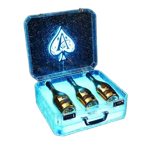 2022 Display Ace of Spade bottle champagne suitcase VIP wine box led