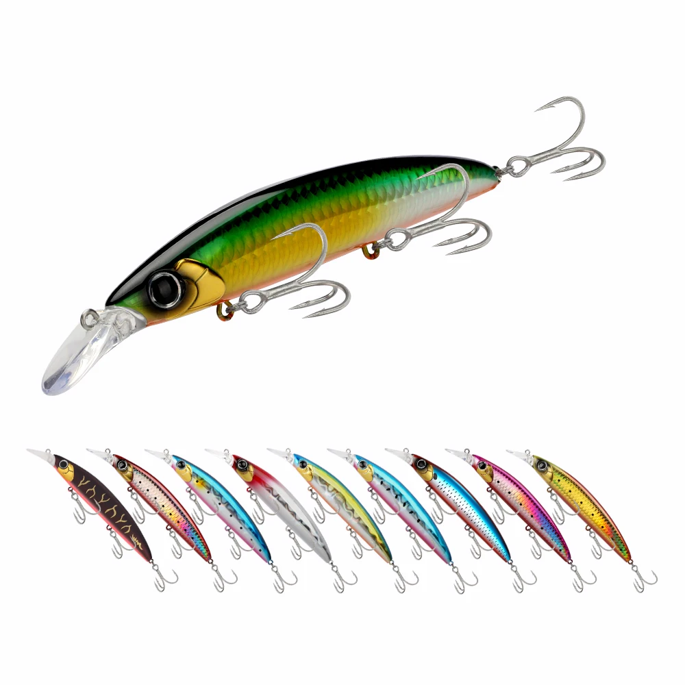 HONOREAL 110mm 20g  0-1m Top Level Artificial Hard Plastic UV Luminous Effect Tungsten Ball Suspending Bass Fishing Lure Minnow