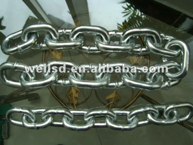 Thin iron link welded chains