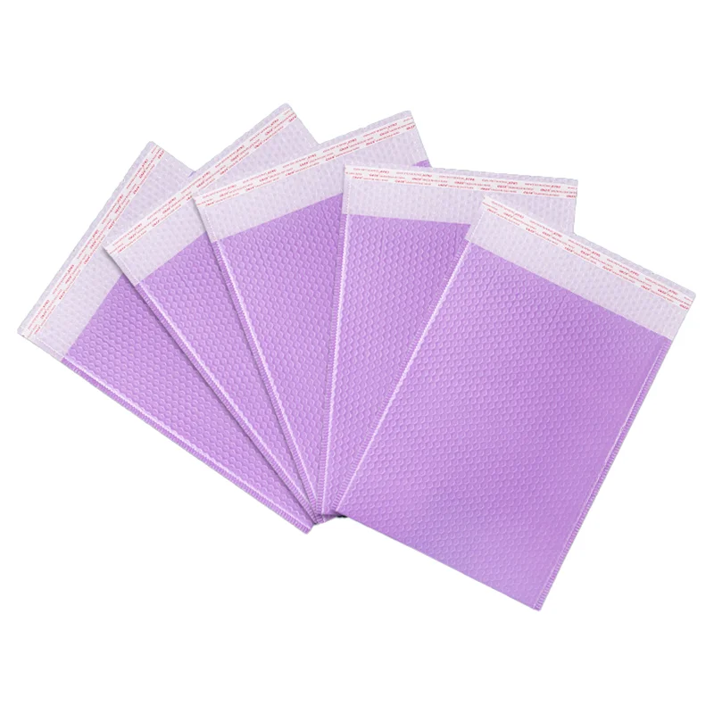 Purple Biodegradable Parcel Bag Protective Packing Air Bubble Film Bag Custom Design Padded Bubble Envelope Shipping Mailers