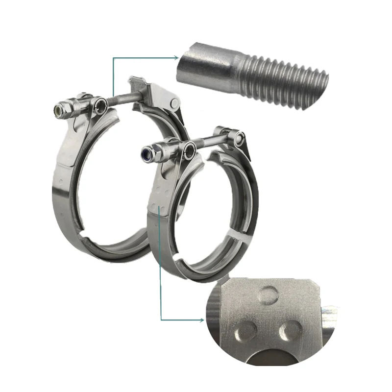 
Stainless Steel Turbo Exhaust V band Clamp With Male Female Flanges kit 