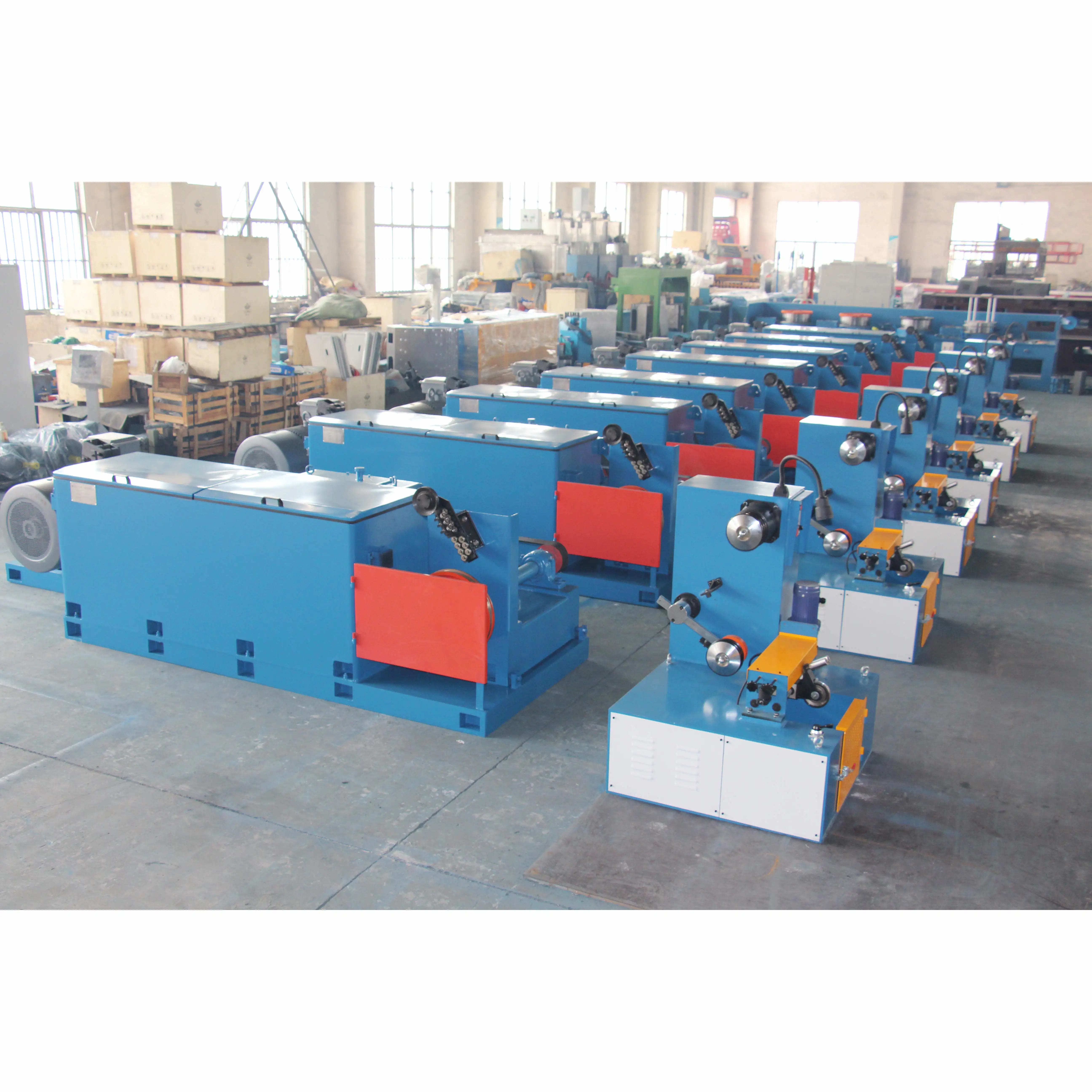 Automatic Cnc Control Line Continuous Plc+Touch Screen Fine Drawing Straight Wire Drawing Machine