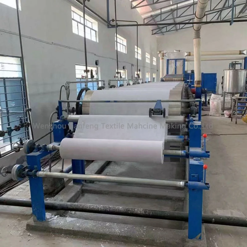 Embroidery backing paper machine