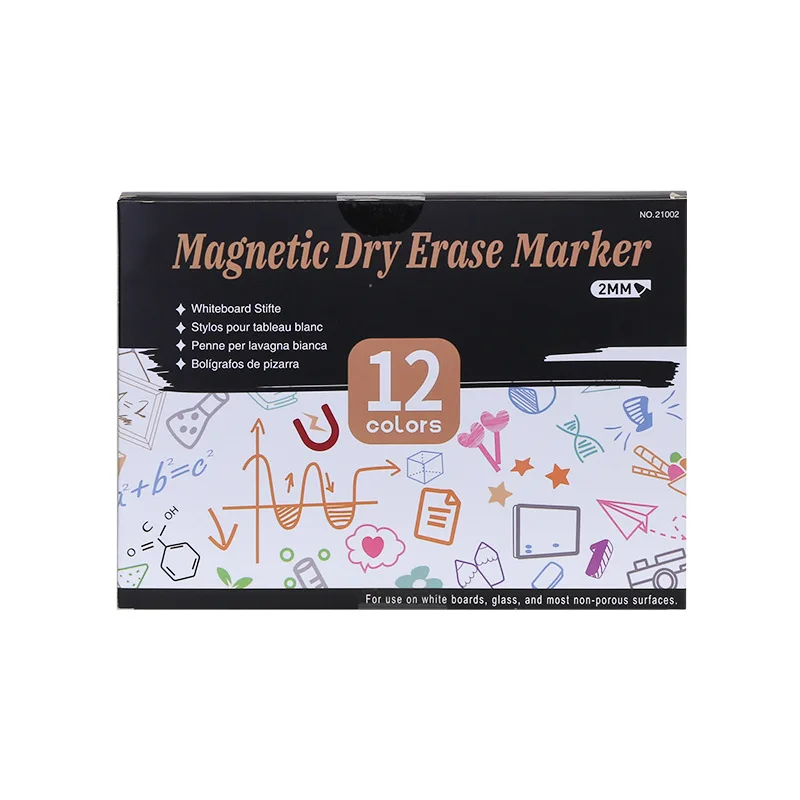12 colors  colorful  magnetic dry erase whiteboard marker
