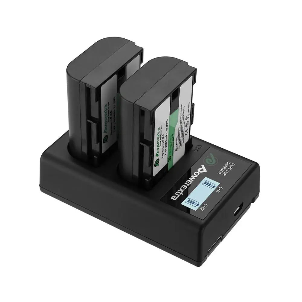 Powerextra Высокое качество батареи для камеры Lpe6 Lp-E6 и ЖК-дисплей Usb зарядное