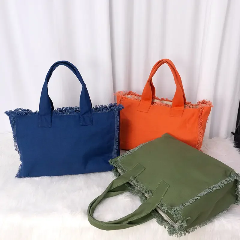 United Honour Handbags Large Tassel Fringe Large Canvas Bag Summer Bags Beach Tote Bag For Women