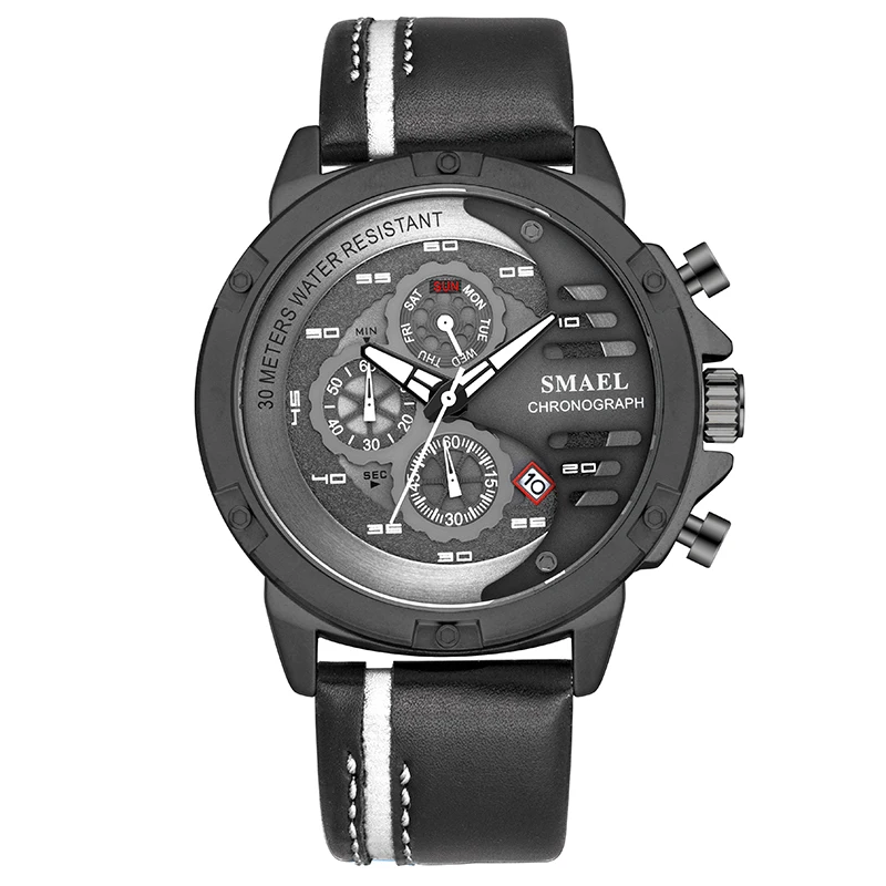 SMAEL 9060 custom logo 30M waterproof classic vintage alloy analog wrist hand watch men boys online shopping