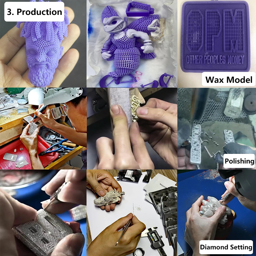 Jewelry Manufacturer Dropshipping Custom Silver 925 1 Row VVS Moissanite Glowing Colored Letter Name Pendant For Men Women