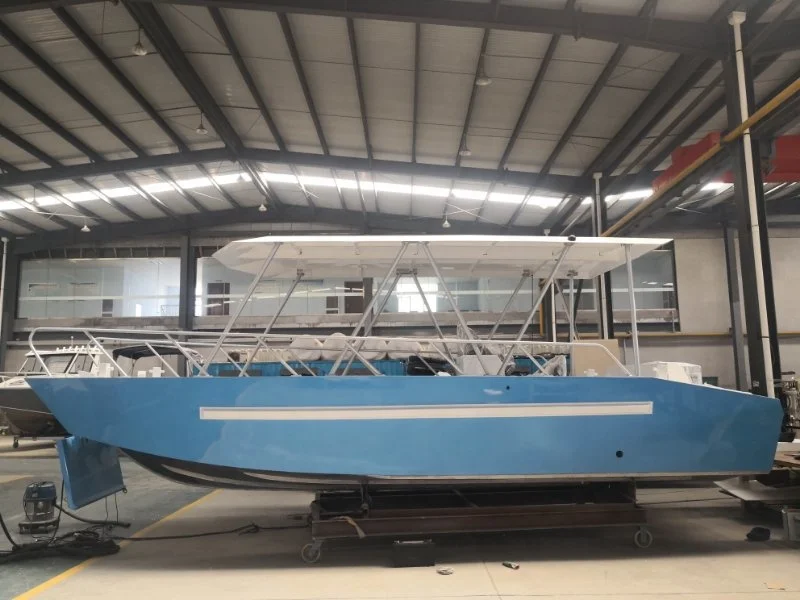 Большая алюминиевая посадочная площадка для корпуса лодки для работы