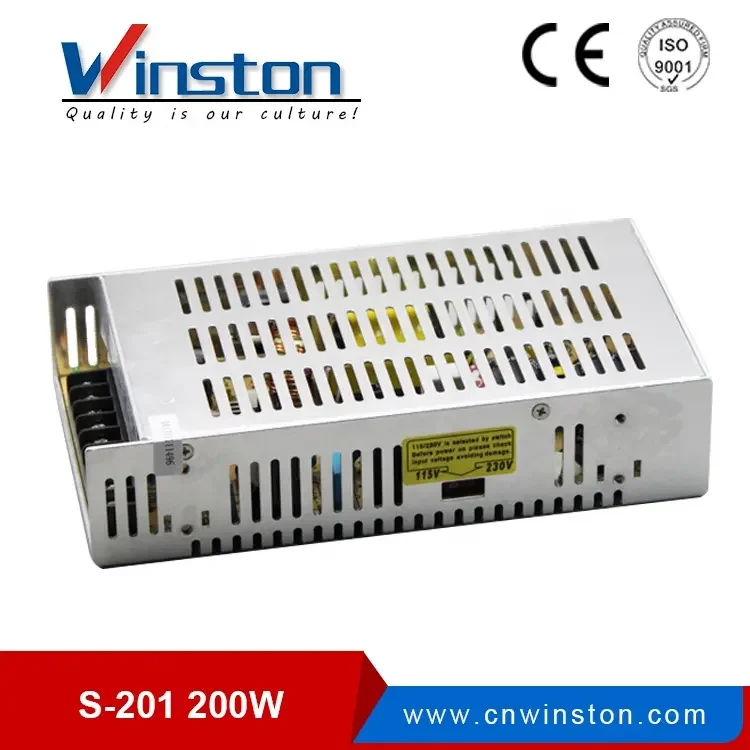 S-201 intelligent 200W 5V 12V 15V 24V 36V 48V Single LED Driver