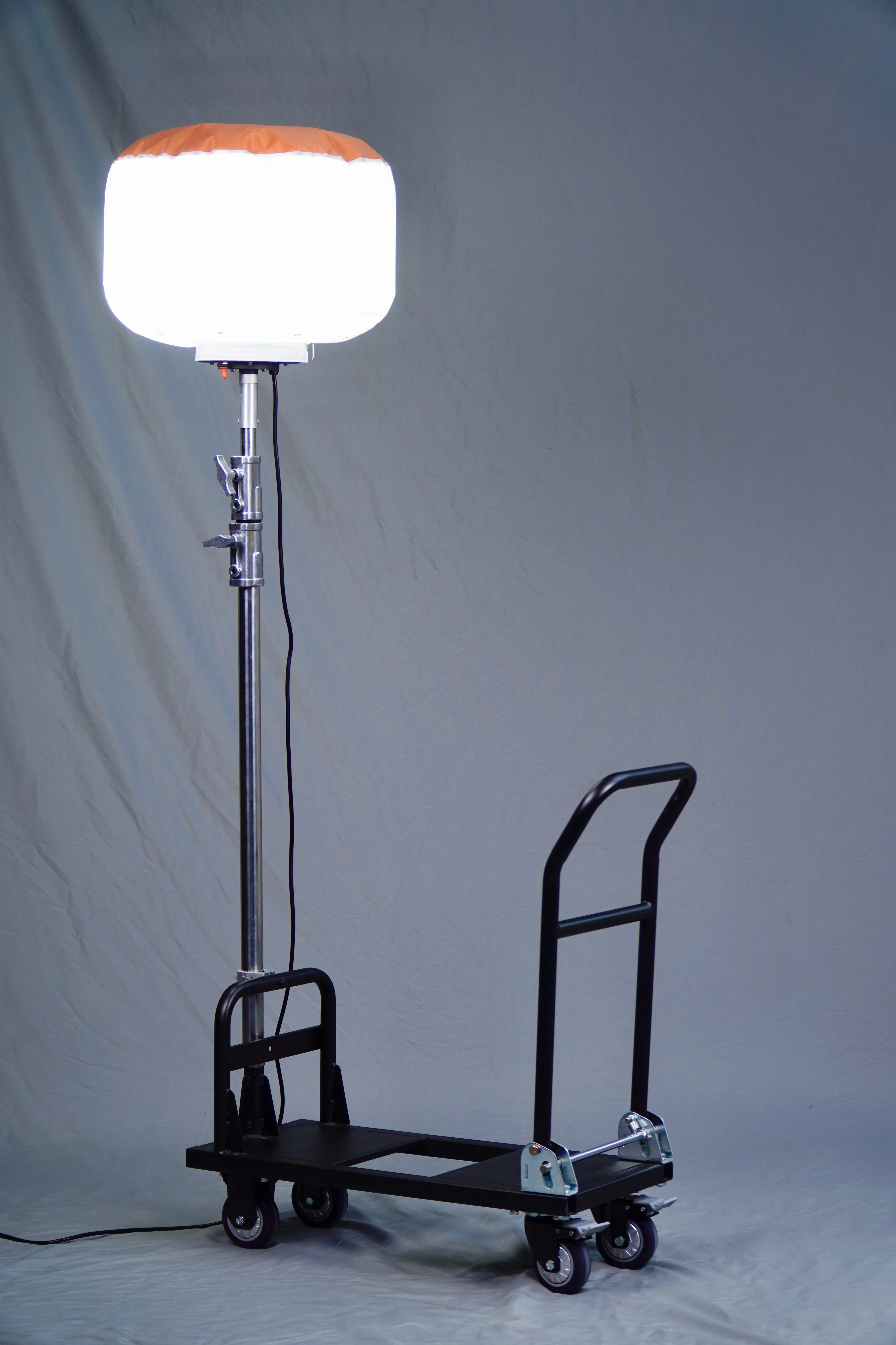 Tiny Trolley Inflatable Lighting Tower 320W Balloon Light for Construction