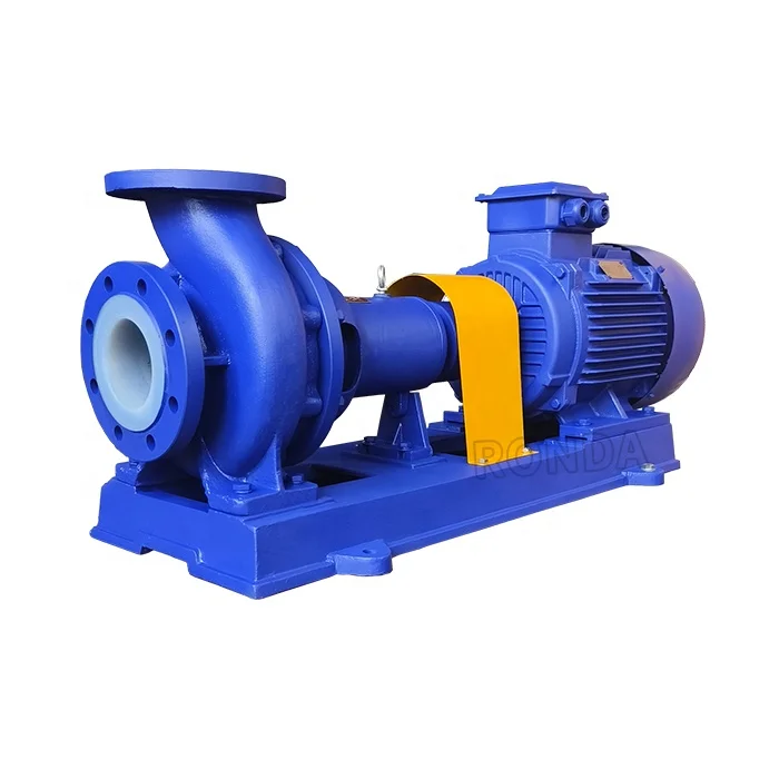 IHF PTFE Fluorine Plastic Lined with cast iron casing pump Anti-corrosion Centrifugal Chemical pump