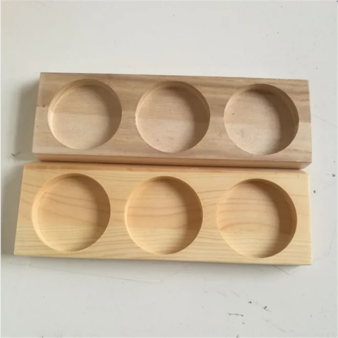 Винтажный пустой контейнер для чая Paulownia подсвечник деревянный набор из 4 деревянных подсвечников под заказ твердой