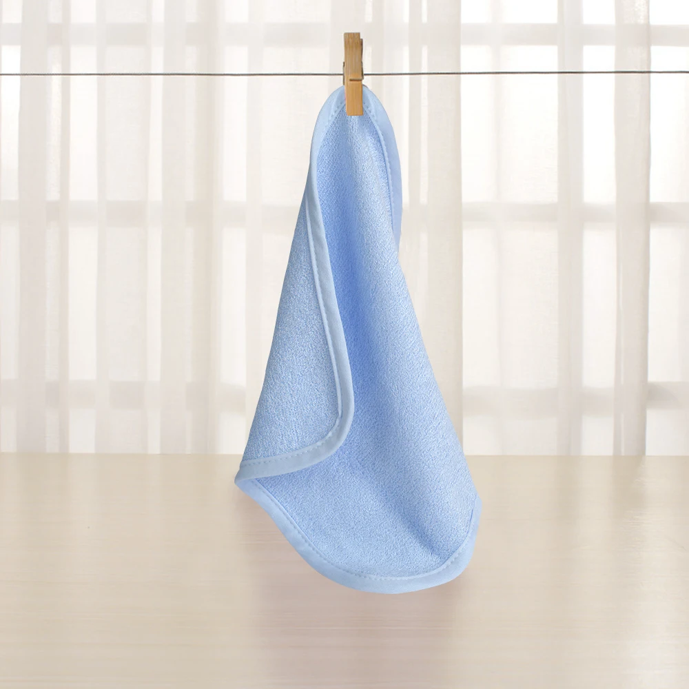 Custom Wholesale Packed Soft Organic Bamboo Washcloths Pack of 6 White 10x10 Inch Baby Washcloth Newborn Bath Face Towel