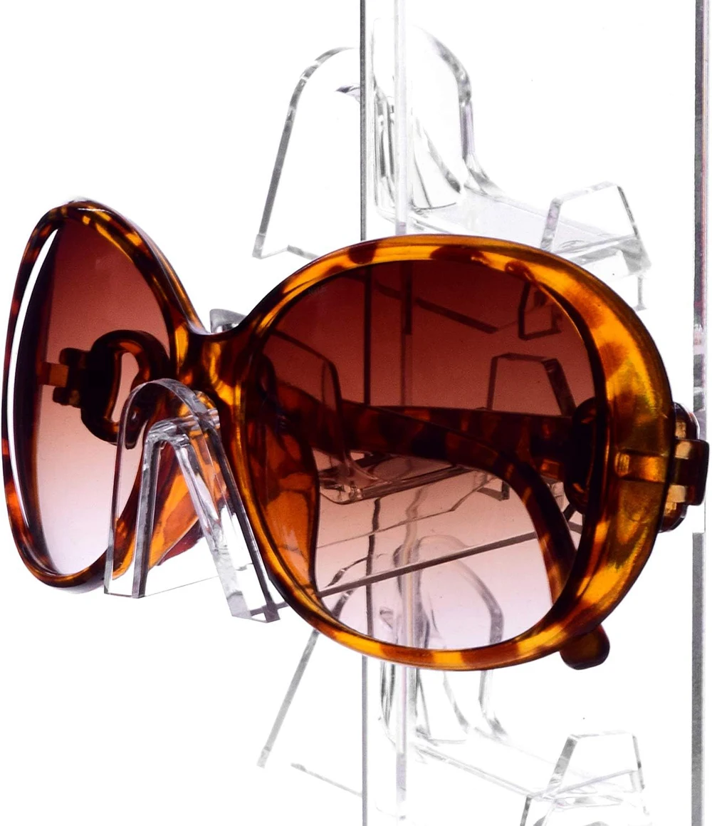 360 Degree Rotating Clear Acrylic Sunglasses & Eyewear Holder Display Eyeglasses Organizer Stands Rack
