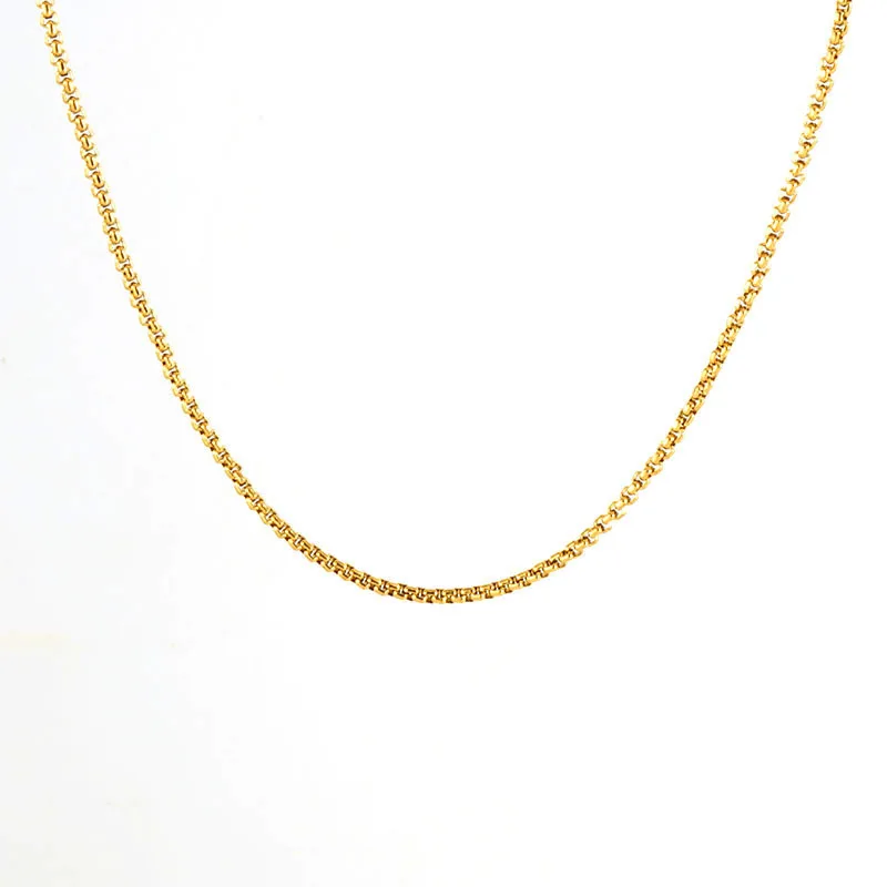 Thin Gold Chain Necklace Designs Stainless Steel Cauliflower Chain Link Necklace Jewelry Women