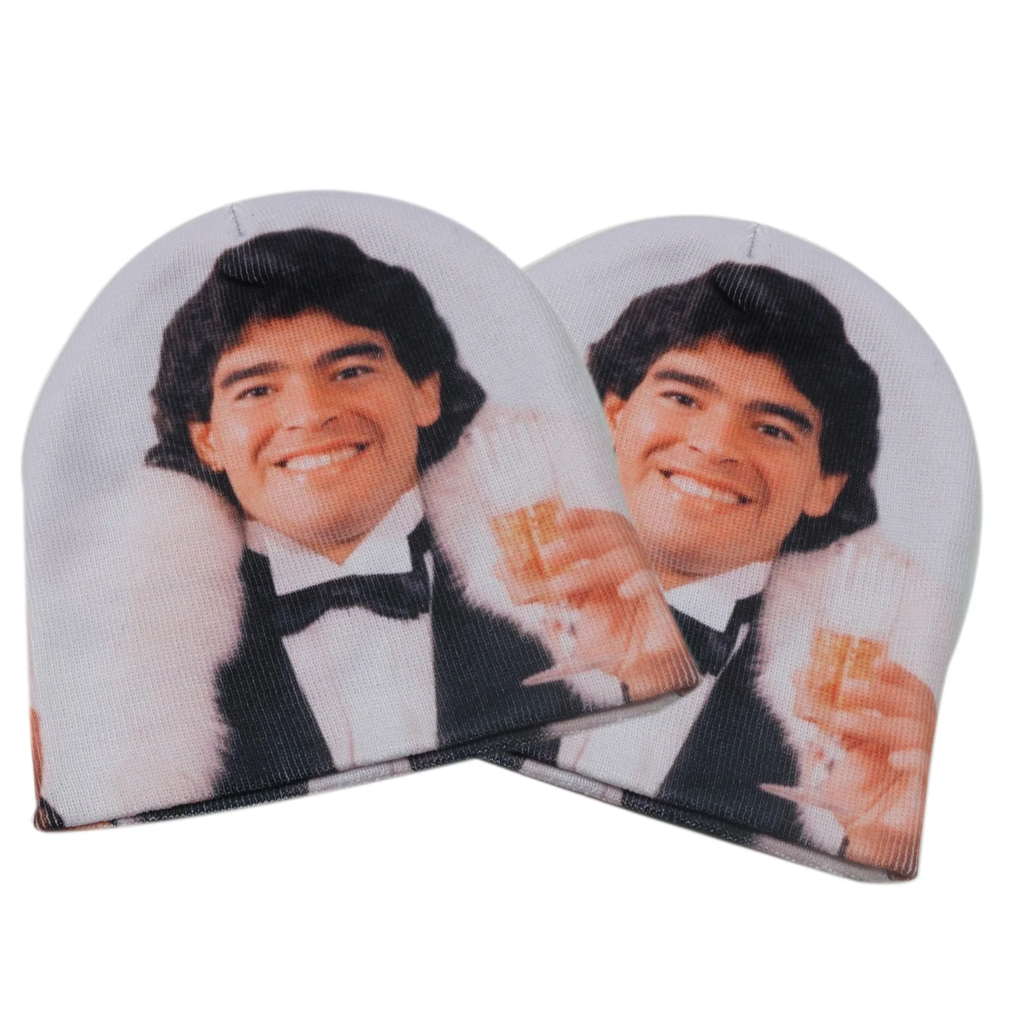 Зимняя Вязаная Шапка-бини с принтом плюшевая шапка унисекс для взрослых Спортивные командные шапки оптовая продажа спортивная черепом OEM & ODM