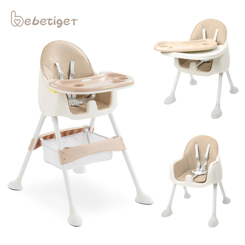 Bebetiger 2023 steel pipe mental wholesale Baby Feeding Chair For Eating for children seating baby high chair