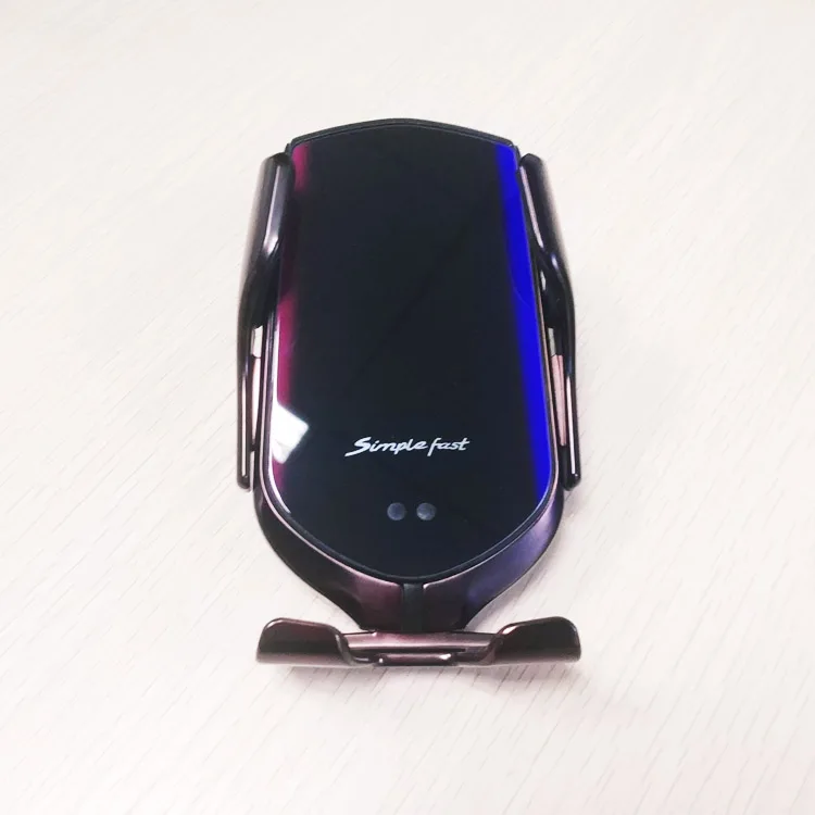 2020 Amazon hot sale Top Seller 10w R1 with holder Fast Charging Infrared Smart Sensor Automatic clamping wireless car charger