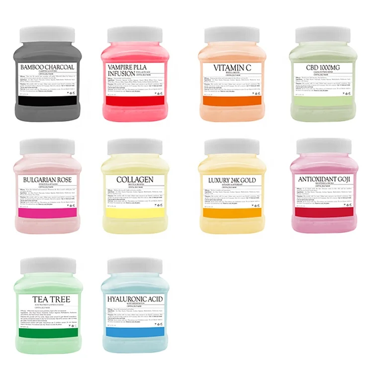 500g Hydro Jelly Mask Hydrojelly Powder OEM Wholesale Private Label Natural Organic Brighten Cleansing Peel Off Rose Face