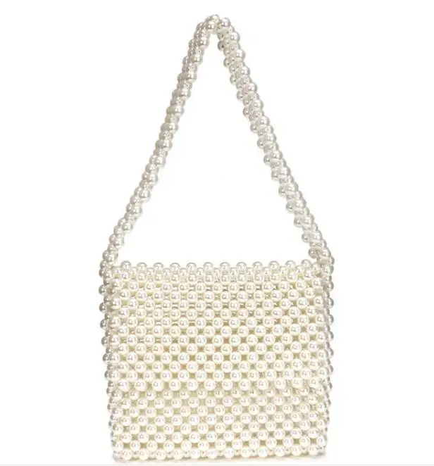 Женские сумки ручной работы с жемчугом, Сумка с акриловыми бусинами, сумка через плечо с жемчугом, вечерний клатч, женский кошелек
