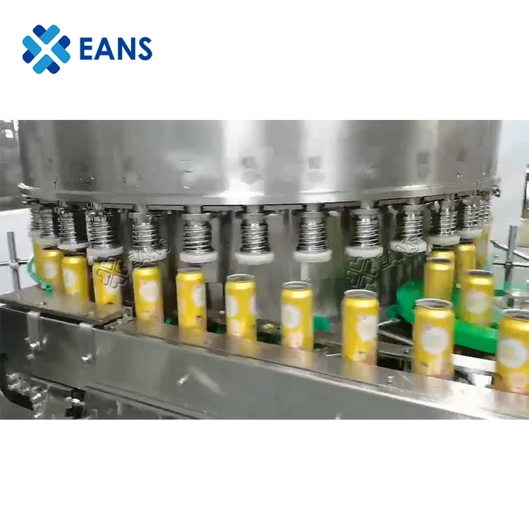 Automatic Soft Drinks Tin Can Filling Packing Machine