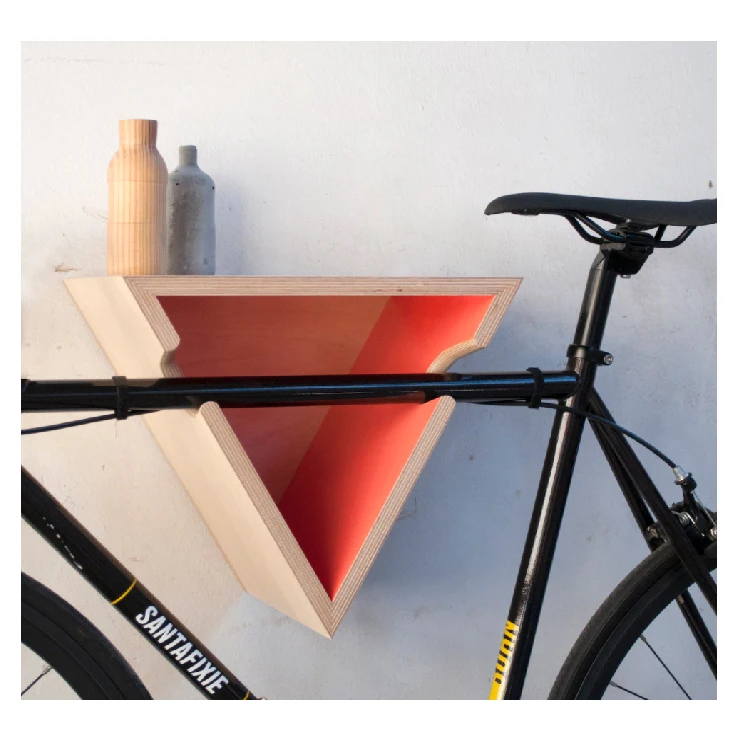 Bike Shelf Hanger Wood Bicycle Hook Plywood Bicycle Indoor Storage Wall Mount Bike Rack