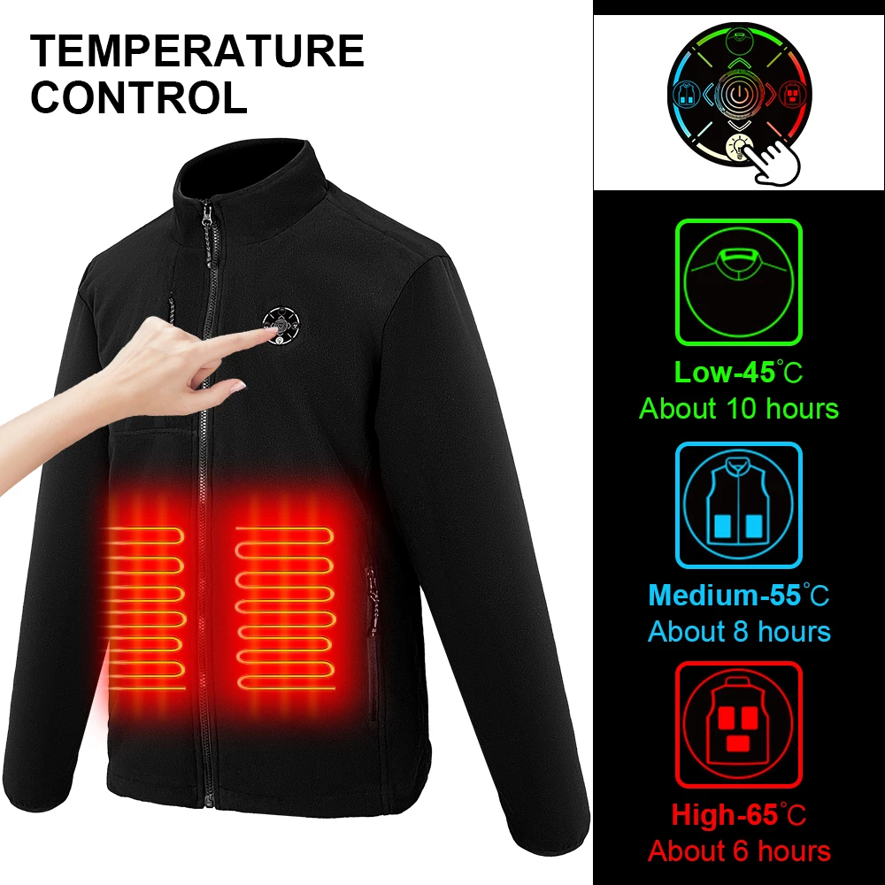 Custom Logo Usb C Electric Fleece Hoodie Blanket Workwear Jacket Mans Self Heating Tactical Jacket Clothing