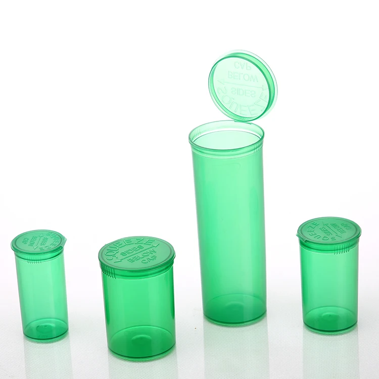 High Quality Colorful Flip Pop Top Vials Medical  Pot Pop Top Vials Pharmaceytical Plastic Pop Top Bottles