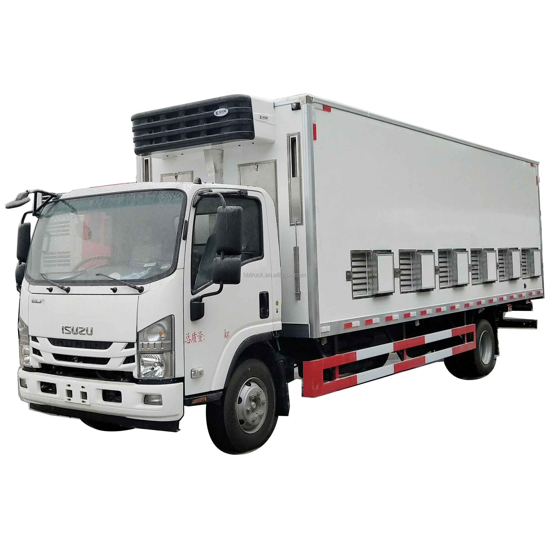 factory sale japan isuzu  6 wheels chicken baby transport truck with refrigerator unit
