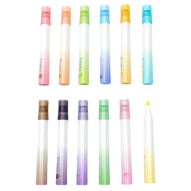 Flash Highlighter Set - 4 Colors Pastel Fluorescent Non-Toxic Gel Pens, Smooth Writing for Kids