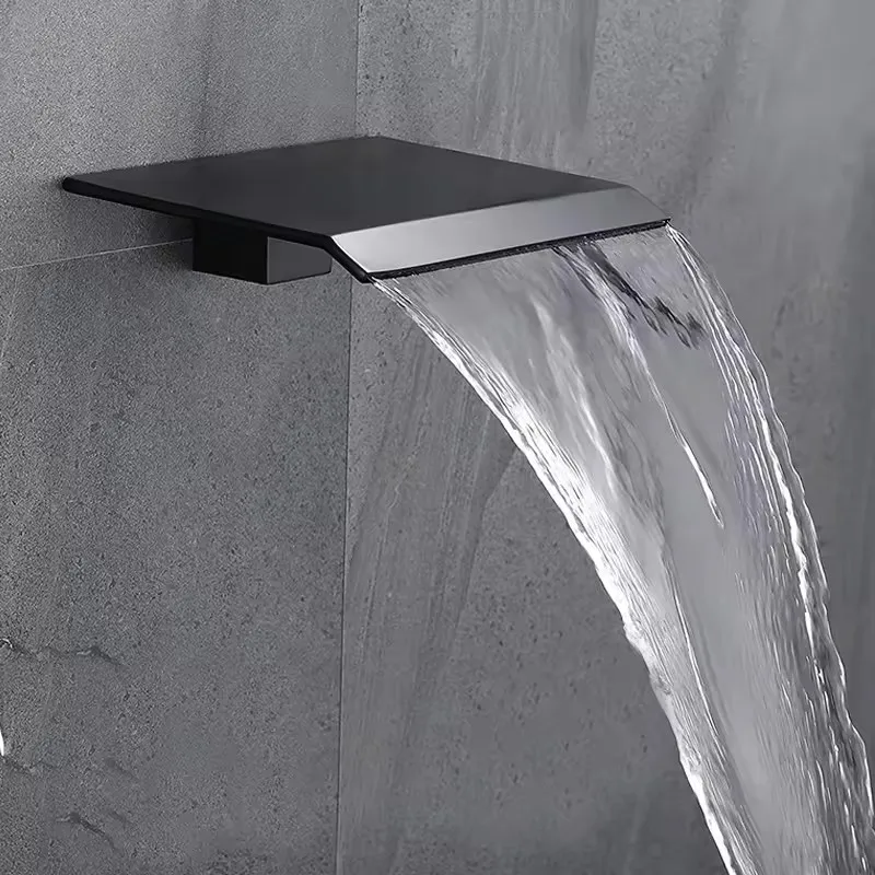 Copper Shower Set Black in Wall Mounted Bathroom Taps Luxury Brass Kits Rain Rainfall Showerset Mixer Faucet Set