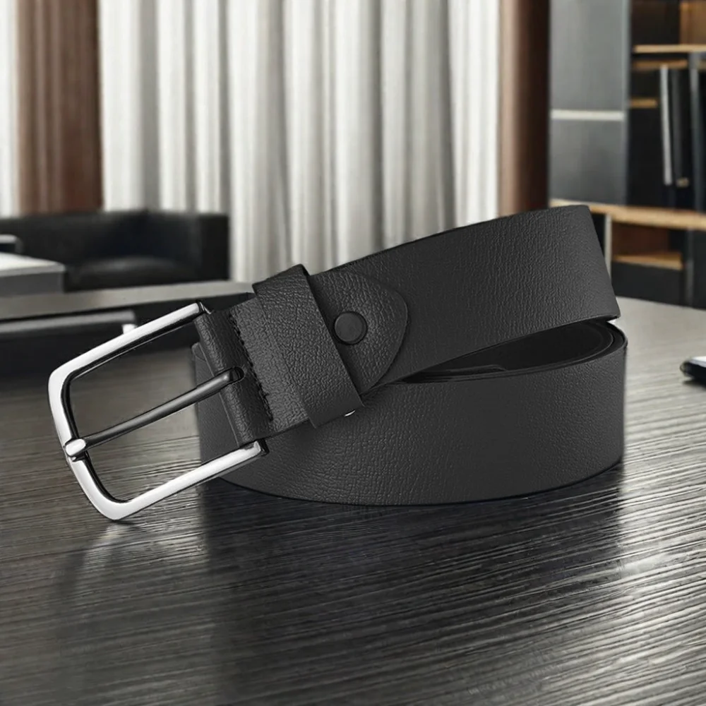 Factory Wholesale Genuine Leather Belt Men Casual Retro Style Simple Trendy Western Design High Quality Alloy Jeans